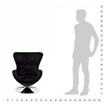 vidaXL Fauteuil en forme d’œuf Noir