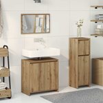 vidaXL Ensemble de meubles salle de bain 3 Pièces bois d'ingénierie