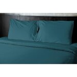 2 taies d'oreiller microfibre 82 g 50 x 70 cm - Bleu canard