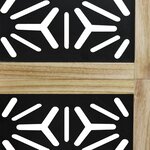 vidaXL Cloison de séparation 4 panneaux marron noir paulownia massif