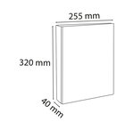 Classeur rembordé polypropylène 4 anneaux ronds de 25mm sur 3eme de couverture - jaune - x 10 - exacompta