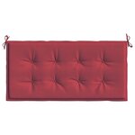 vidaXL Coussin de banc de jardin rouge bordeaux 100x50x4 cm
