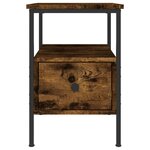vidaXL Table de chevet chêne fumé 34x36x50 cm bois d'ingénierie