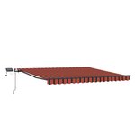 vidaXL Auvent Rétractable orange et marron 450 ×350 cm tissu