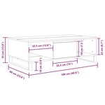 vidaXL Table basse chêne fumé 104x60x35 cm bois d'ingénierie