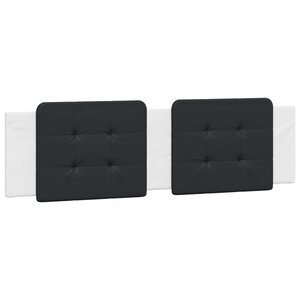 vidaXL Coussin de tête de lit Zadar noir et blanc 180 cm similicuir