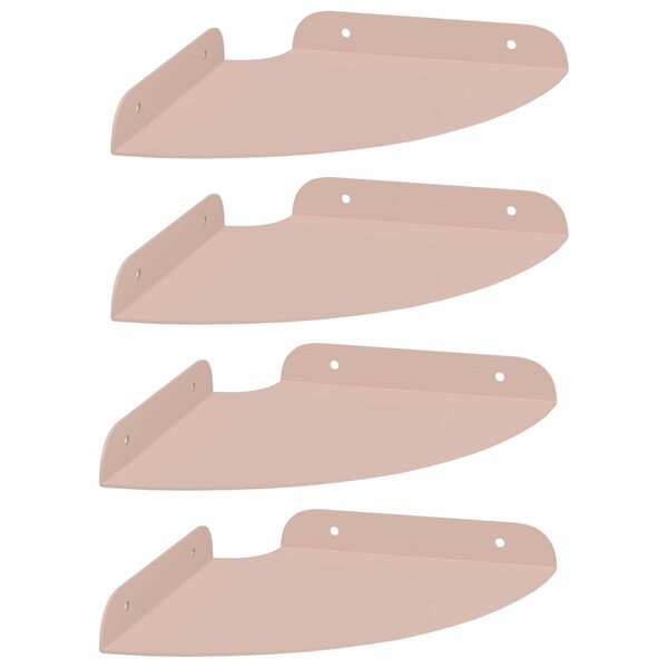 vidaXL Étagère flottante avec étagère 4 Pièces Rose 18 x 18 x 2 cm