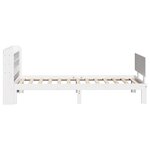 vidaXL Cadre de lit avec tête de lit blanc 90x190cm bois de pin massif