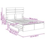 vidaXL Lit de Rangement Blanc 120 x 190 cm Bois d'ingénierie