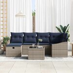 vidaXL Ensemble de Canapés avec coussin 3 Pièces polyrotin