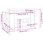 vidaXL Table basse Gris béton 79x49x41 cm Bois d'ingénierie