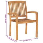 vidaXL Chaises de jardin lot de 2 et coussins anthracite Bois de teck