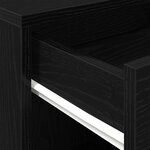 Cabinet roulant vidaXL en chêne noir 45x38x54 cm en bois d'ingénierie