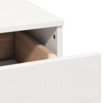 vidaXL Ensemble de coiffeuse avec miroir Blanc Bois de pin solide