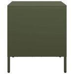 vidaXL Tables de chevet 2 Pièces vert olive 35x39x43 5 cm acier
