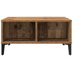 Table basse vidaXL en vieux bois 60x60x30 cm en bois reconstitué