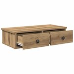 vidaXL Étagère murale avec tiroirs chêne artisanal bois d'ingénierie