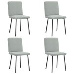 vidaXL Chaises à manger lot de 4 Gris clair Velours