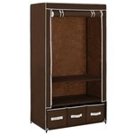 vidaXL Garde-robe Marron 87x49x159 cm Tissu