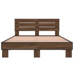 vidaXL Cadre de lit sans matelas chêne marron 140x200 cm