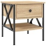 vidaXL Tables de chevet 2 Pièces chêne sonoma 40x42x45 cm bois ingénierie