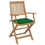 vidaXL Chaises pliables d'extérieur avec coussins 8 Pièces Bois d'acacia