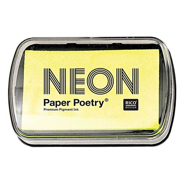 Tampon encreur jaune fluo 9 x 6 cm