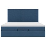 VidaXL Cadre de lit ottoman avec matelas bleu 200x200cm tissu