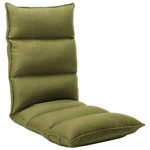 vidaXL Chaise pliable de sol Vert Tissu