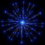 vidaXL Feu d'artifice de Noël d'extérieur bleu clair 20 cm 140 LED