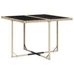 vidaXL Ensemble à manger de jardin avec coussins 5Pièces Beige poly rotin