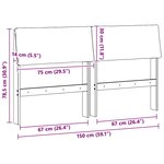 vidaXL Tête de lit capitonnée Noir 150 cm Pin massif