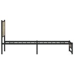 vidaXL Cadre de lit en métal sans matelas chêne sonoma 100x200 cm