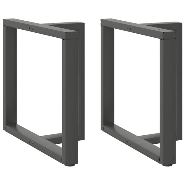 vidaXL Pieds de table à manger en T 2 pièces Anthracite 80 x 35 x (72-73) cm Acier