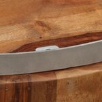 vidaXL Table basse Bois massif et acier 68 cm