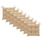 vidaXL Chaises pliables d'extérieur 8 Pièces avec coussins Bois d'acacia