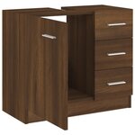 vidaXL Armoire de lavabo Chêne marron 63x30x54 cm Bois d'ingénierie