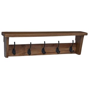 vidaXL Cintre Marron 50 x 10 x 14 cm Bois de Mahogany Massif