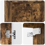 vidaXL Vanité de lavabo mural Chêne fumé 53 x 35 x 63 cm