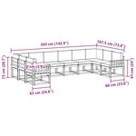 vidaXL Ensemble de canapés d'extérieur 10 Pièces Blanc et Beige