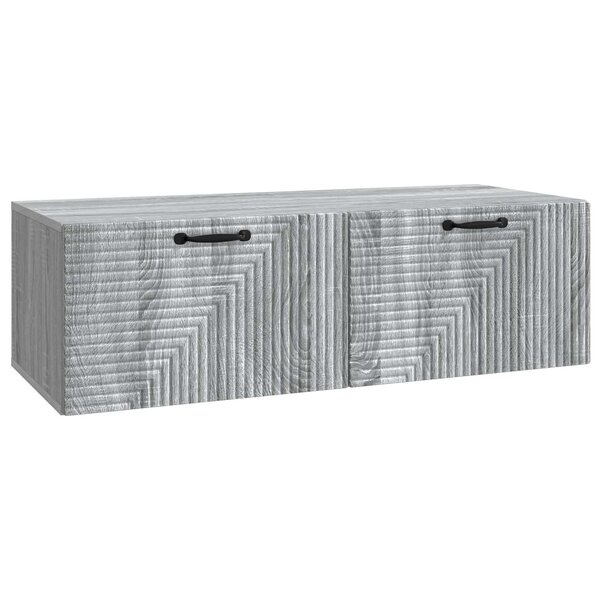 vidaXL Meuble TV mural Sonoma gris 98 x 41 x 30 cm Bois d'ingénierie
