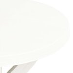 vidaXL Table de bistro Blanc Ø70 cm Plastique