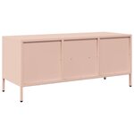 vidaXL Meuble TV rose 101 5x39x43 5 cm acier laminé à froid