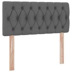 vidaXL Lit avec rangement et matelas Gris foncé 90 x 200 cm