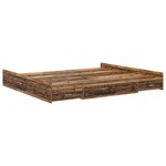 vidaXL Cadre de lit avec rangement Bois ancien 180 x 200 cm