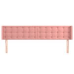 vidaXL Tête de lit avec oreilles Rose 183x16x78/88 cm Velours