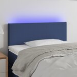 vidaXL Tête de lit à LED Bleu 80x5x78/88 cm Tissu