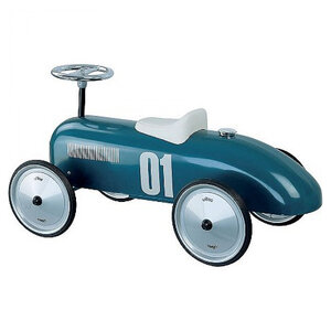 Porteur vintage - Voiture bleu petrole