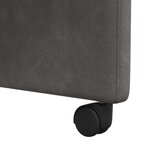 vidaXL Chaises de Salle à Manger avec Roues 2 Pièces Noir 57 x 67 x 95 cm