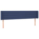 vidaXL Tête de lit à LED Bleu 203x16x78/88 cm Tissu